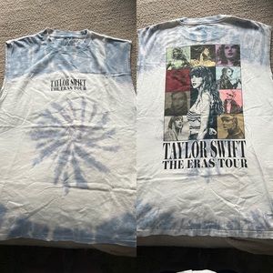Taylor Swift Eras Tour blue tie-dye tank